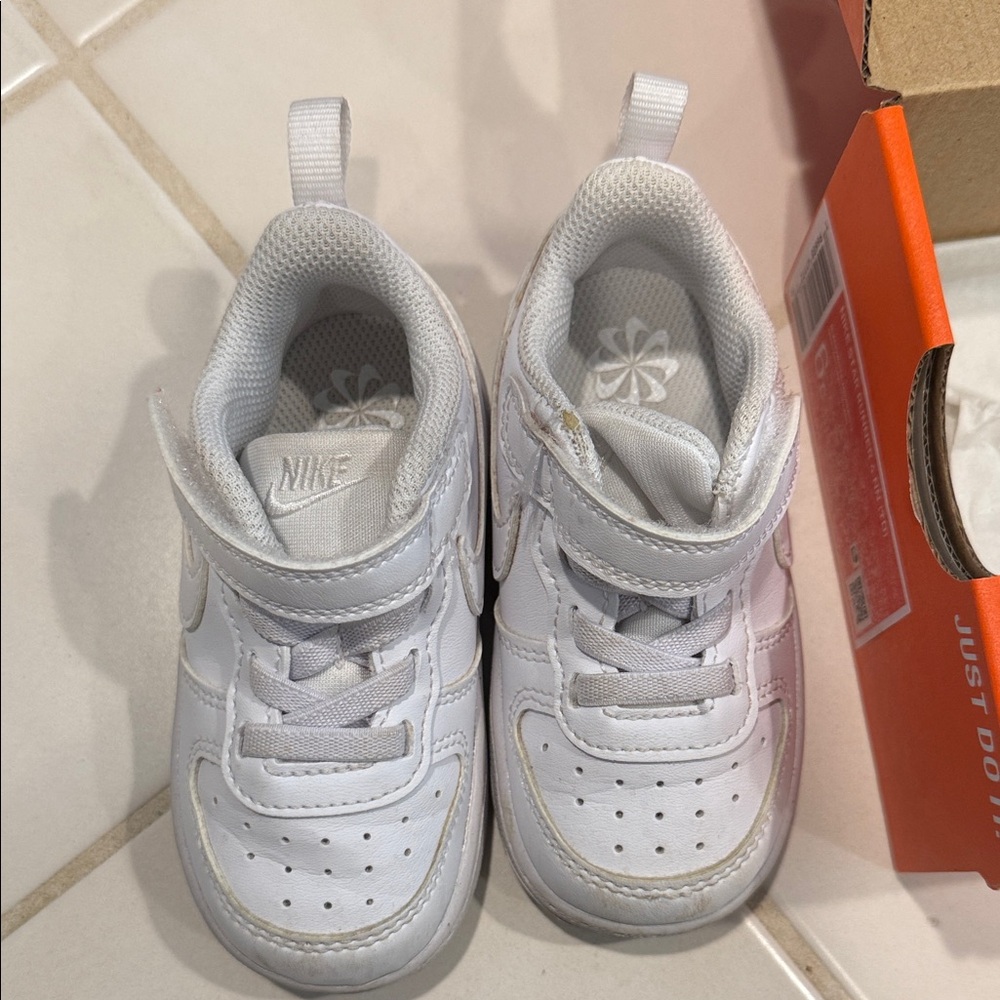 Kids White Sneakers - Picture 7 of 10